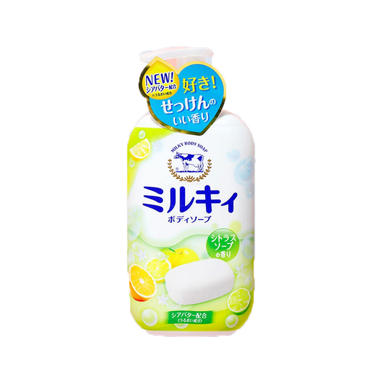 牛乳石硷 泡沫沐浴露 柚子味 550ml