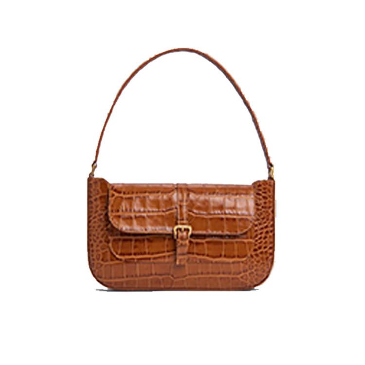 BY FARMiranda Tan Croco Embossed Leather女士皮包Medium