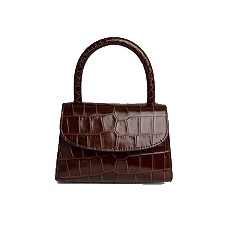 BY FARMini Nutella Croco Embossed Leather女士皮包Small