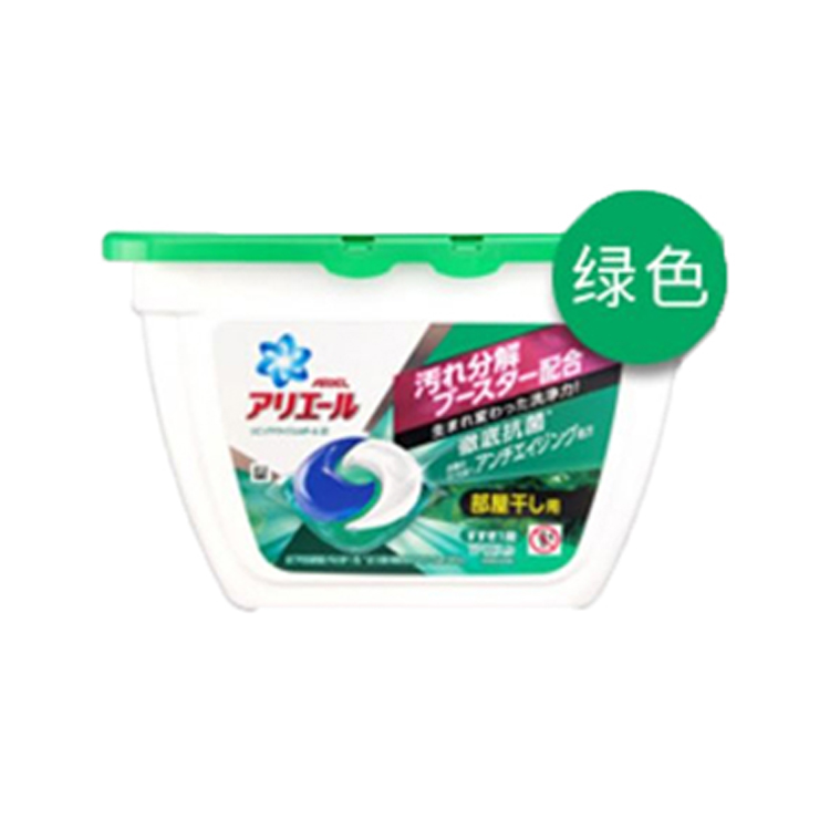 宝洁洗衣凝珠室内晾干綠色清新消臭 17个 P&G